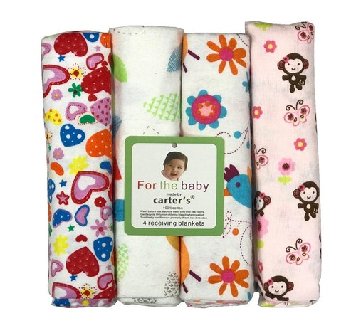 4pcs Bébé Unisexe Nursing Wrap Flanelle recevant Couvertures Pack 30/"x 30/" Set B