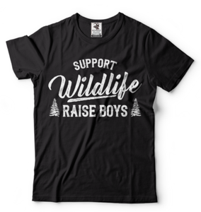 Father of Boys Mother of boys T-shirt Wildlife Funny Fathers day T-shirt Mens T