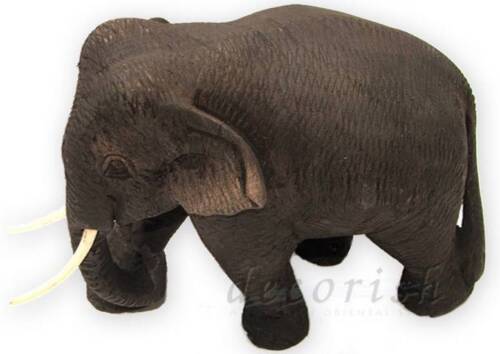 Rare Hand Carved TEAK Wooden Thai ELEPHANT Figurine Model Best Animal Lover GIFT