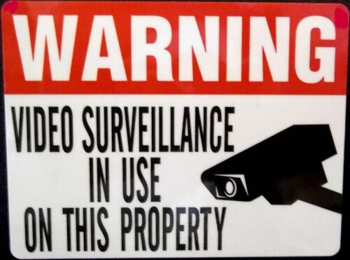 LOT OF WATERPROOF STORE SECURITY VIDEO SURVEILLANCE CAMERAS WARNING STICKERS