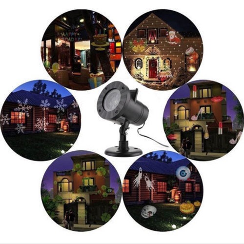 12 Pattern Outdoor Moving Projector Spot Light LED Waterproof Christmas Party