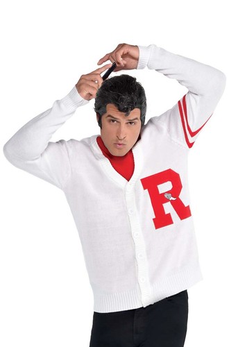 Rydell High Letterman Sweater Grease Danny Zuko Costume Movie Varsity Letter R