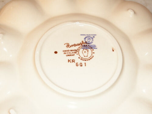 UNIKAT Signature Rembrandt Pattern! Polish Pottery Egg Plate