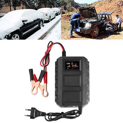 Car Battery Lead Acid Charger Automobile Motorcycle 12V 20A Intelligent LCD