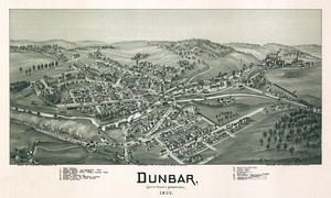 1900-Aerial-Map-of-Dunbar-Fayette-County-Pennsylvania