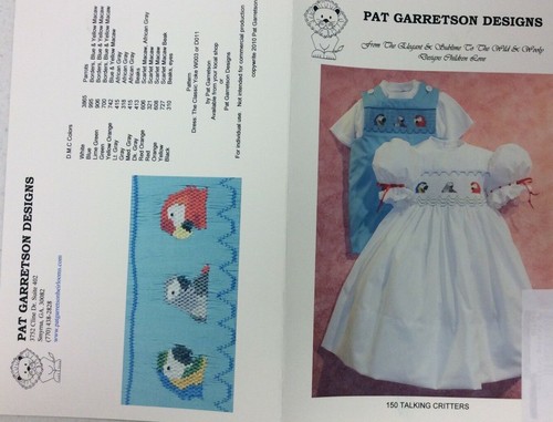 PAT GARRETSON SMOCKING PLATE #150 TALKING CRITTERS