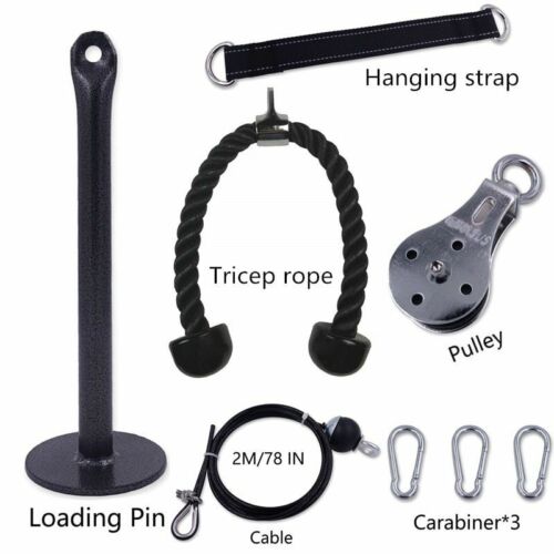 Home Gym Cable Pulley System Fitness Pin Triceps Lifting Rope Machine Workout 