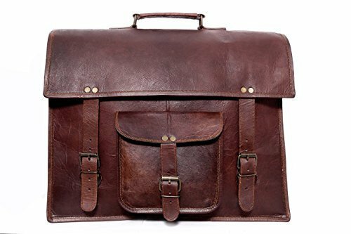 Men/'s Genuine Vintage Dashing Leather 18/" Messenger Laptop Briefcase Satchel Bag