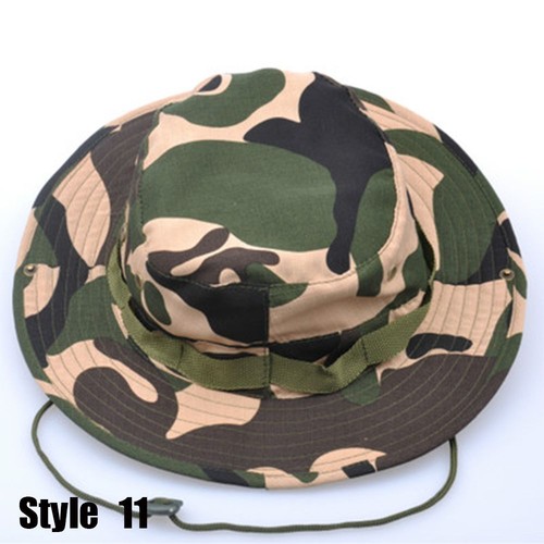 Bucket Hat Sun Men Cap Fishing Hunting Boonie Military Outdoor Wide Brim Camo