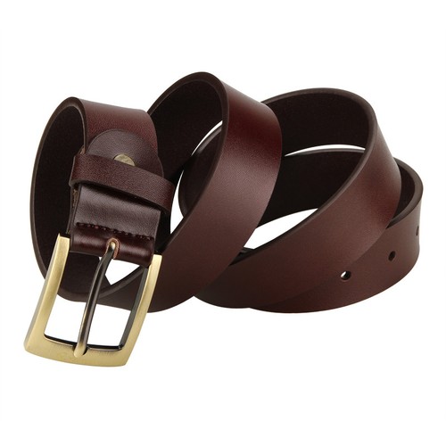 YOOMALL Men’s Leather Belt Slim 1 1//8” Casual Jean Dakota Signature Buckle New