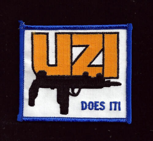 UZI DOES IT HAT PATCH SUBMACHINE GUN IDF PIN UP SECURITY POLICE SPECIAL FORCES