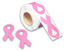 Breast Cancer Awareness Stickers Large Ribbon 1 Roll