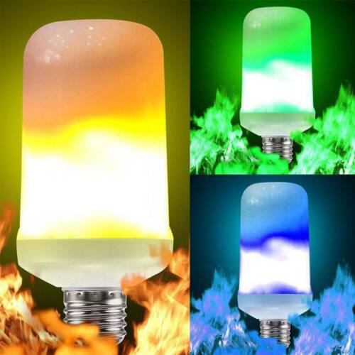 LED Flame Effect Light Bulb E27 USA Base 3w Simulated Nature Fire Flicker Lamp 