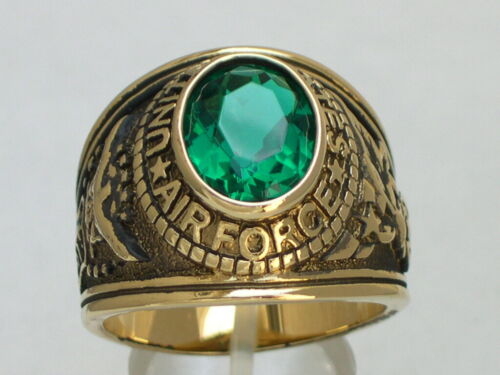 Details about   United States Air Force Military December Blue Zircon Stone Men Ring Size 12 