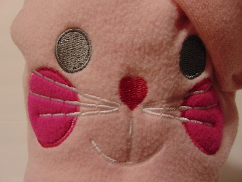 Pink Winter Hat w// CAT EARS /& Mittens Soft /& Cozy! Details about / CAT Face Heart Nose