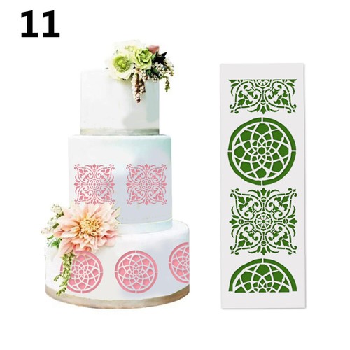 Mousse Flower Cake Stencil Cookies Fondant Molds Decorating Baking Tool