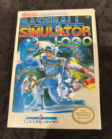 Baseball Simulator 1000 Nintendo NES Game w/ Original Box and Instruction Manual