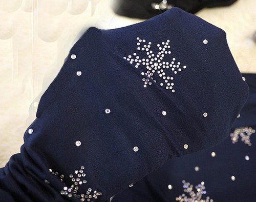 Sparkly Diamante Snowflake Design Tights Winter Evening Event Lycra/Spandex Sparkly Diamante Snowflake Design Tights Winter Evening Event Lycra/Spandex