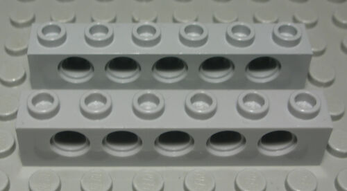 Lego Technic Lochstein 1x6 new Grau 2 Stück 833 