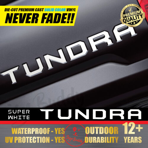Tailgate Vinyl Decal Letter Insert Sticker 2014-2019 Super White TOYOTA TUNDRA
