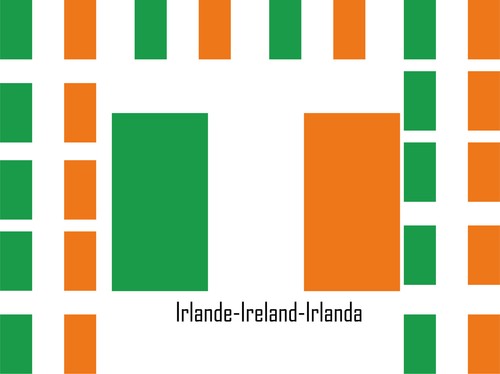 Assortiment 25 autocollants Vinyle sticker drapeau Irlande-Ireland-Irlanda