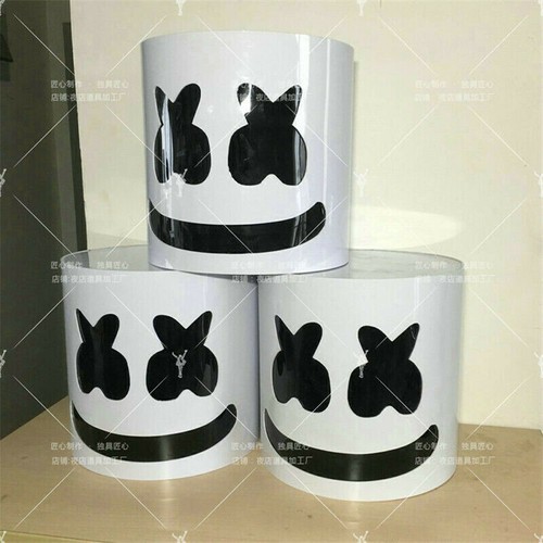 DJ Marshmello Mask Cosplay Concert Music Fans Prop Hard Plastic Helmet Halloween