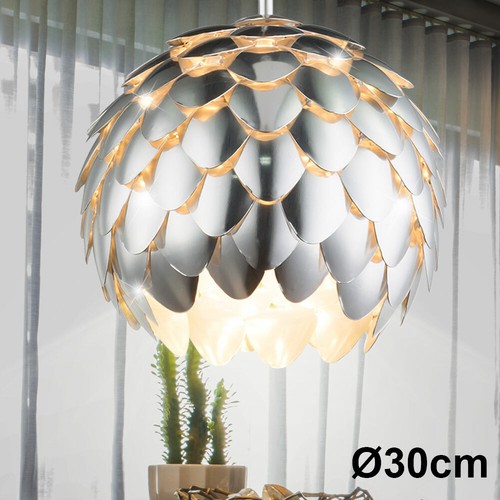 Deckenleuchte ALU Blätter Kugel Design Wohn-Ess-Zimmer Flur Hänge Deckenlampe