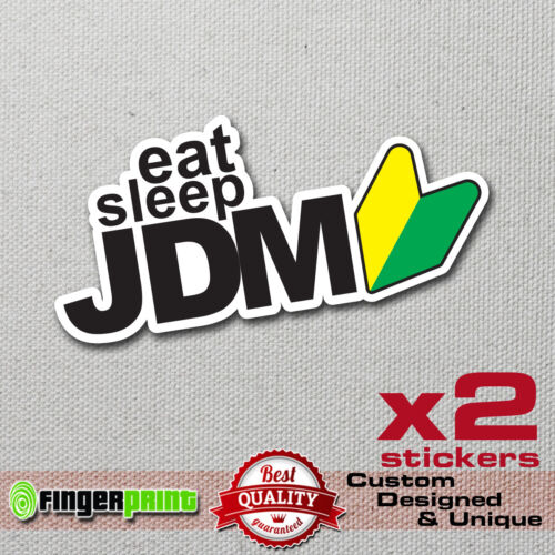 EAT SLEEP JDM sticker decal vinyl japan CAR TRUCK honda nissan toyota wakaba trd