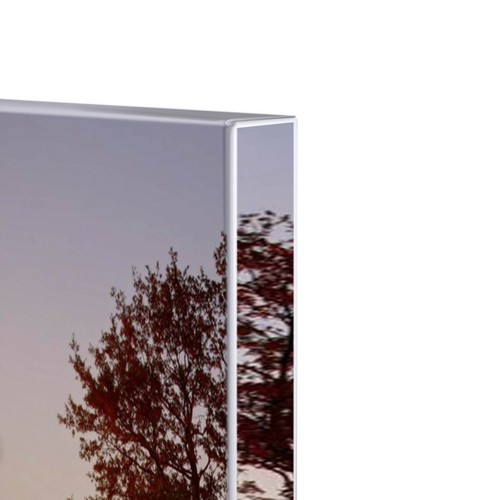 banjado Metall Pinnwand 30x75cm groß Memoboard magnetisch Sonnenaufgang