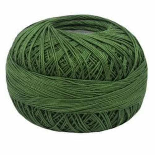 Lizbeth Egyptian Cotton Crochet Thread Size 10 Color 676 Dark Leaf Green 