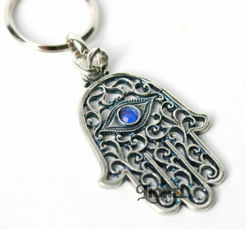 Large Hamsa Keychain Hand Key Ring Good Luck Charm Kabbalah Protective Evil Eye