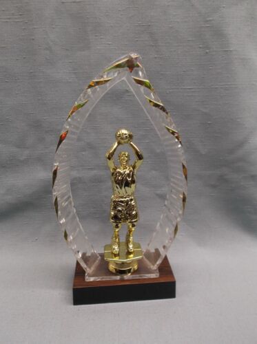 BASKETBALL trophy  award male star halo FREE lettering personalized 