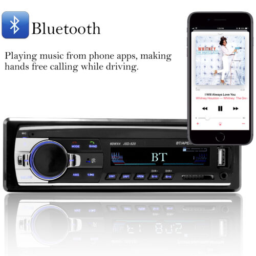 Bluetooth Car Stereo Audio In-Dash FM Aux Input Receiver SD USB MP3 Radio Player