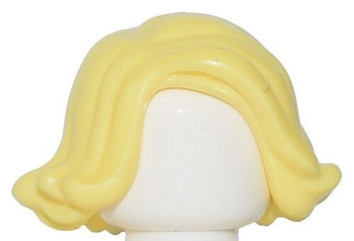 ☀️NEW Lego Minifig Hair Female Girl Blonde Mid Length Curled Up Shoulder Wavy