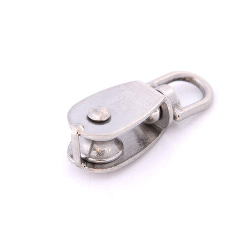 Wire Rope Lifting Pulley Stainless Steel M15 Single Wheel Swivel Pulley Block-W4