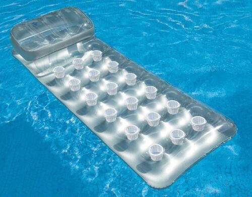 Suntanner Pool Beach Float 18 Pocket 74" x 28" Easy Tan reflection durable wide 