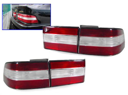 LS 400 4PCS DEPO JDM Style Red Clear Tail Lights For 1991-1994 Lexus LS400