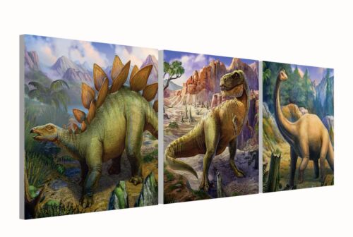 Clock & Pictures Lampshade Lamp DINOSAURS 414 - Boys Bedroom 