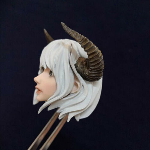 Delicate Paint 1/6 Scale Beauty Anime Horn Elf Girl Head Sculpt Fit 12'' Figure 