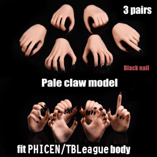 1/6 Scale Female Wheat/Pale Skin Hands Claw Model For 12'' Phicen Figure Body