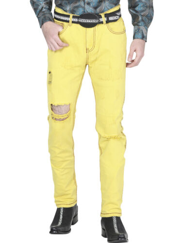 Men's Jeans El General Limited Edition Color Yellow Cotton 