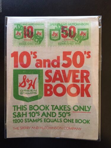 Vintage 1960's S&H Green Stamps 10's & 50's Saver Books 4 Books 