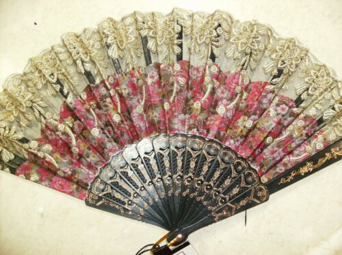 Peacock Fan Hand Folding Chinese Held Fans Women Japanese Oriental Asian elegant