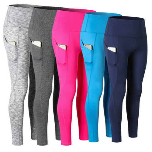 Women&#039;s Compression Leggings Pro Sports Fitness Pants with Pocket High Waist