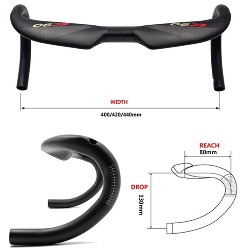 Ec90 Full Carbon Fiber Bicycle Handlebar Road Bicycle Handlebar Stem Handle B3C1