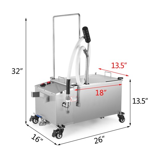 40L Oil Filter Oil Filtration System Filtering Machine Drain Type Fryers 300W