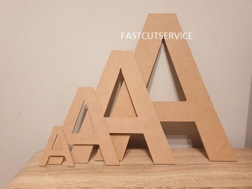 35-75cm LARGE WOODEN LETTERS,NUMBERS,SIGNS,WEDDING-12MM MDF,CRAFT-2FONTS-SALE 