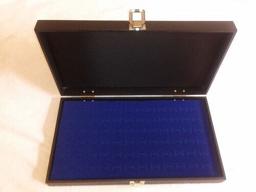 NEW 36 Pair Wood Top blue Cufflinks Display Case  Storage Boxe
