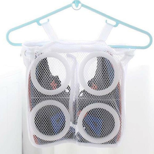 Zapatillas Zapatos Botas Lavado Bolsa Zapatillas Malla de red de lavandería Protec seco Colgante