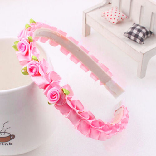 1 Pcs Rose Headband Fashion Kids Flower Hair Accessories for Girls 8 Colors SL! 